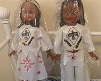 Pair of new American Indian dolls