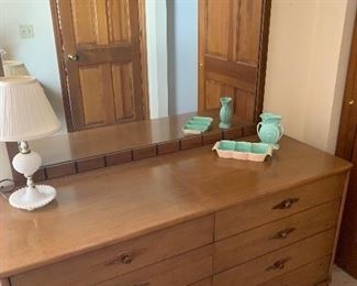 Mid-century modern Broyhill dresser and mirror