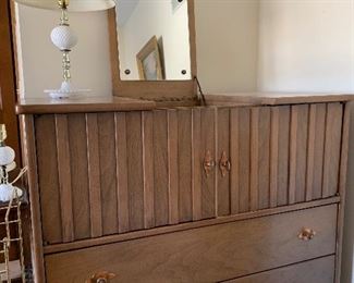 Chest with mirror open - doors have drawers behind them