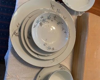 Noritake Progression China - Mardi Gras Pattern.  Service for 8 plus 7 serving pieces and a salt & pepper shaker
