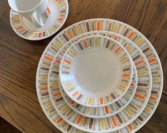 Awesome vintage Valmont China. - Service for 12 plus 8 serving pieces.  Unique and fun !!