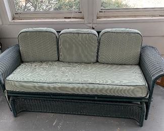 Comfortable glider with cushions