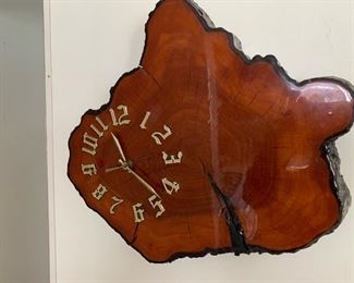 Wood clock - one of a kind.