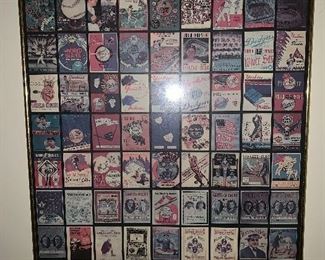 Framed poster of World Series players from 1902 - 1981 Fun piece of memorabilia.
