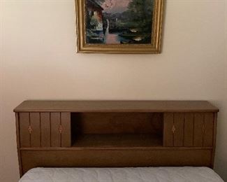 Broyhill full size storage headboard /footboard- includes mattress and box springs