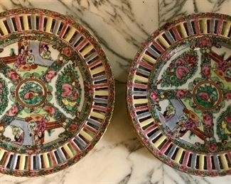 Set of ten matching plates