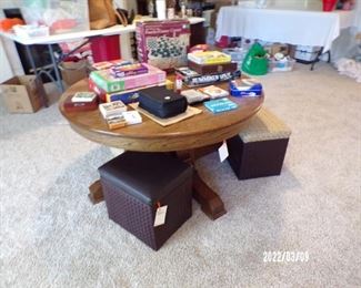 round vintage coffee table
