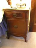 John M Smythe c1945 mahogany nighstand