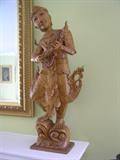 lg. hand carved Thai figure