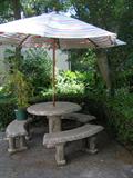 Concrete patio set