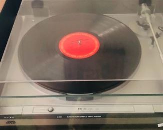 Vintage stereo and record player