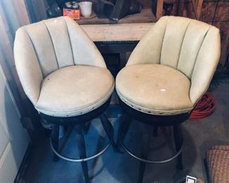 Wine barrel bar stools 