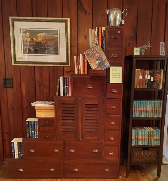 Cool chest and vintage books including Hardy Boys