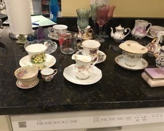Teacups and glassware - $100 for all