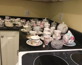 Teacups and glassware - $100 for all
