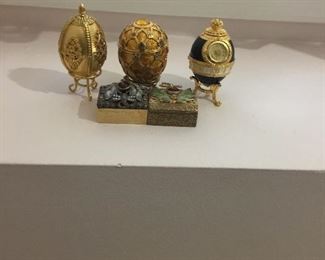 Joan Rivers Imperial Treasures Eggs $40 each, 2 boxes with lids $10 each