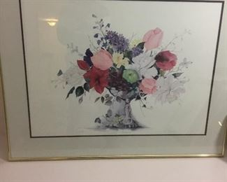 Signed/numbered framed art $40