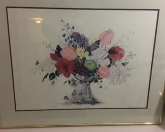 Signed/numbered framed art $40