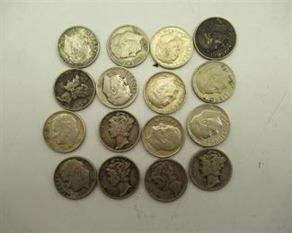 16 Silver American Dimes