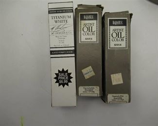 3 Large Tubes of Artist's Oil Colors White Unopened