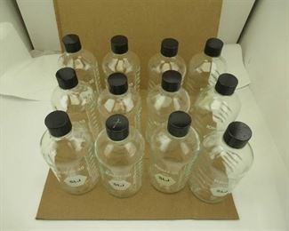 12 Kimax-35 1000ml Graduated Lab Storage Bottles