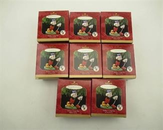 8 Hallmark Mickey's Long Shot Christmas Ornaments