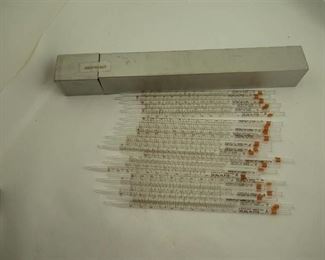 23 Pipets 10ml  Kimax-51 w/ Metal Storage Case