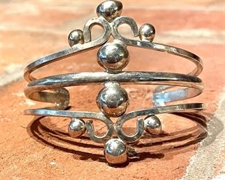 $18; silver cuff; not marked  sterling