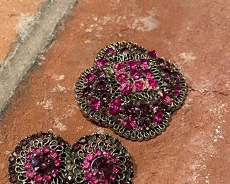 $8 each; vintage broach and earrings