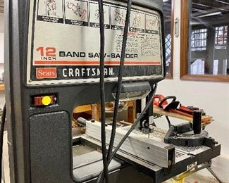 $150; Sears Craftsman 12” band saw; adjustable angle and height; 20”w x 32”d x 66”h