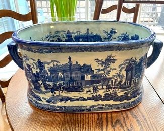 $300; Victoria Ware basin with handles in amazing condition and beautiful details; 18”w x 12”d x 9”h