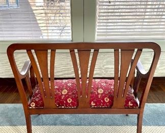 SOLD          details of harp back of settee