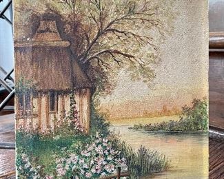 $16; hand-painted canvas; 8”x10”