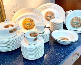 $450; Vintage “Colonial Fireside” set of china by Salem; 60+ pieces in set; Rare Find
