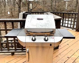 $100; Commercial Char-Broil gas grill with two burners