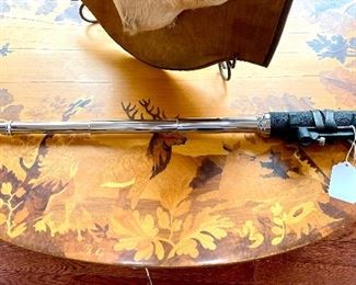 $40; Wollensak 15x - 40x telescope; retractable with leather strap