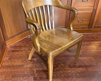 $150; vintage, solid wood chair by Sikes; 24”w x 24”d X 41”h