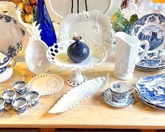 Milk glass, Delft, Johnson Brothers and more! 