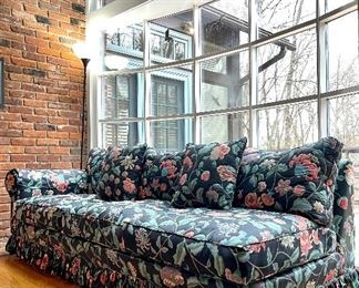 This custom sofa has a chaise lounge (not shown)