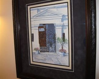 Signed Gordon Wheeler giclee "Doorway with Gate"    21"x25"                          $100