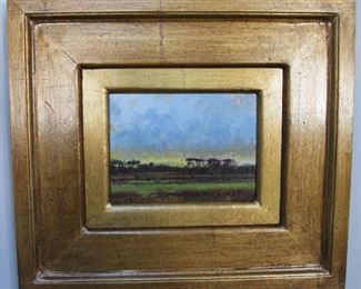 Trey Finney Original Oil Painting "Across the Flats"      15" x 17"           $250