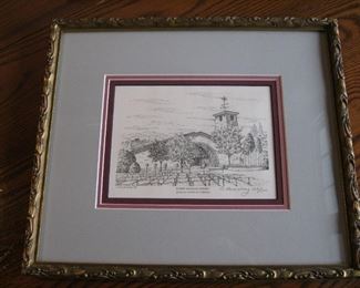 Signed Wine Country Print - Robert Mondavi Winery   $25