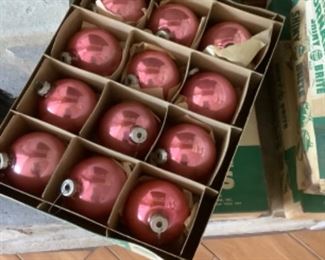 Pink shiny Brite few boxes 8. Each 