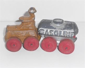 Fantastic Manoil Metal Soldier with Wooden Tires