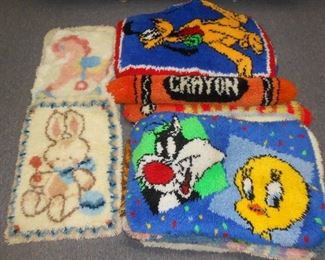 Dozens of Hooked Rugs