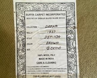 Dining Rug details WOOL