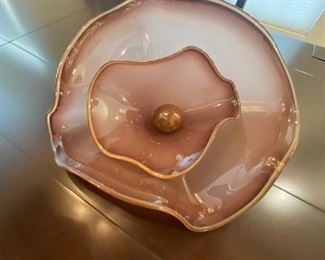 Art glass sculpture 3 separate pieces