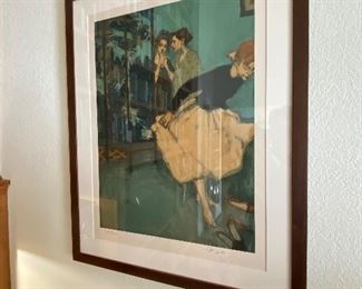 Framed, numbered and signed Art, Artist M Liepke