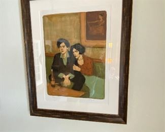 Signed, numbered, framed art by M. Liepke