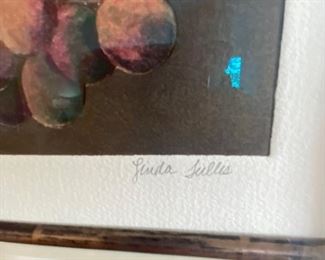 Linda Tullis Mono print-signed, number and framed